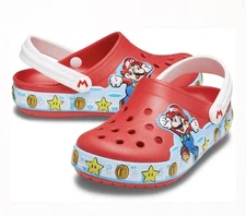 Crocs Fun Lab Big Kids' Super Mario Clog C11 Nintendo Video Game Croslite foam