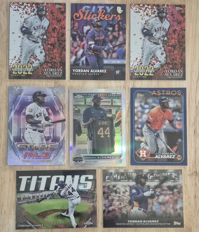 2022 Topps X Lauren Taylor Yordan Alverez Purple Rainbow Foil 20/25 + 43 Bonus - Image 4 of 4