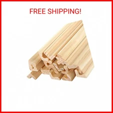 20 Pack Wooden Scrabble Tile Holders, Letter Replacement Racks Word Tray for Cra