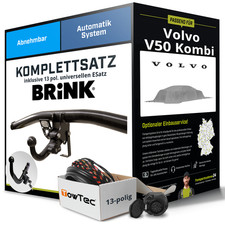 Anhängerkupplung BRINK abnehmbar für VOLVO V50 Kombi +E-Satz Kit NEU AHK