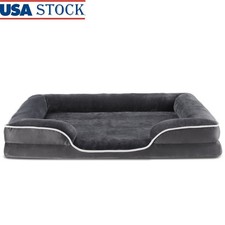 Orthopedic Dog Bed High-Density Foam Waterproof Removable Washable Non-Slip New