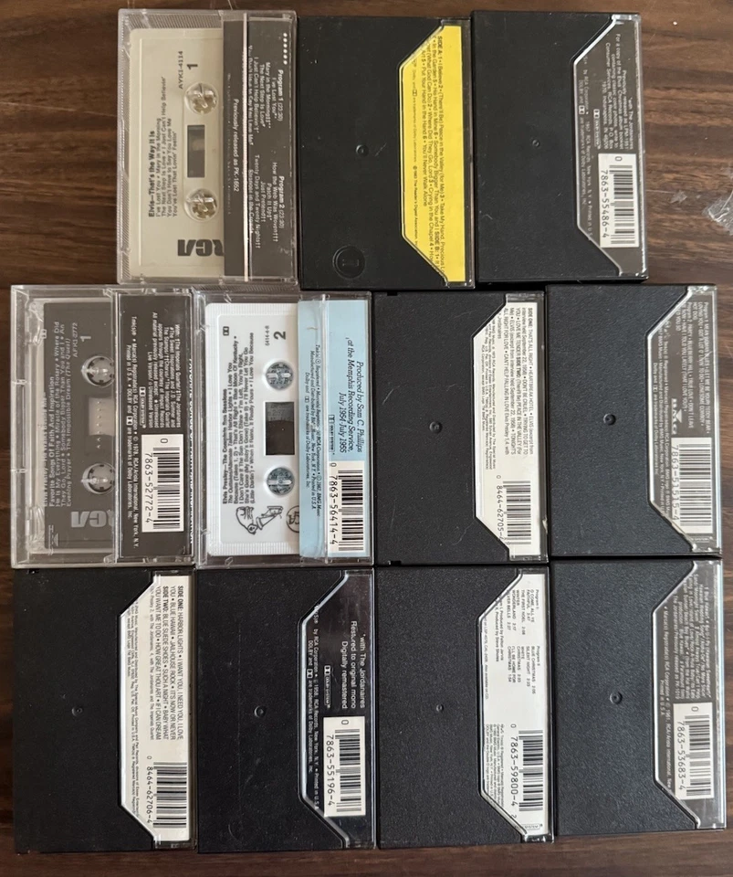Elvis Presley Cassette Lot Of 11 Blue Christmas Album Sun Sessions Blue Hawaii Foto 2 de 3
