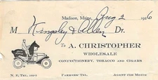 1926 Moxie Billhead Receipt Maine Horse Mobile Antique Soda Advertising ME