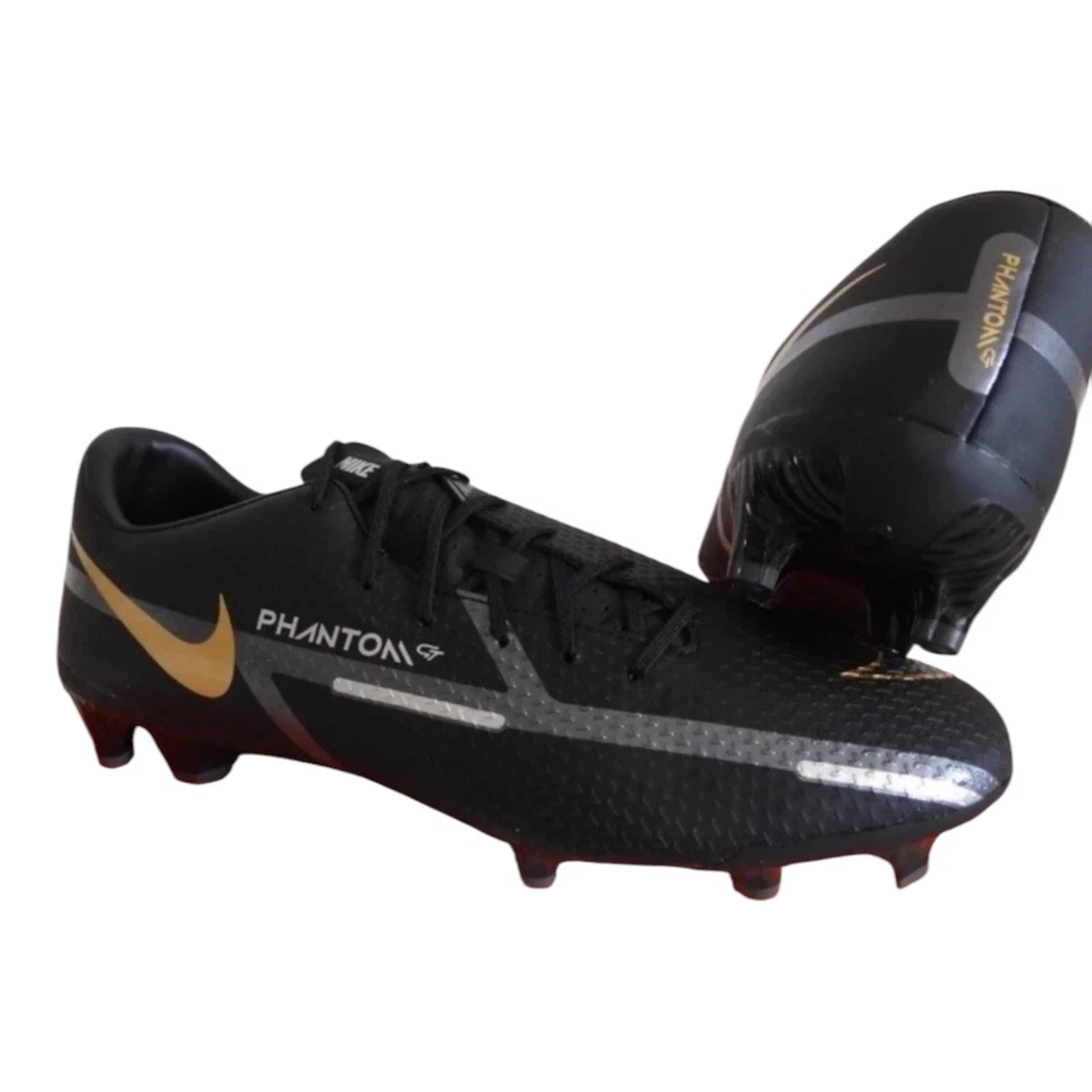 Preços baixos em Nike Phantom GT2 Academy MG Black Metallic Gold