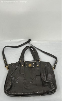 Marc By Marc Jacobs Taupe Patent Leather Boston Satchel Cross-Body Bag Large VGC