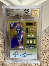 2017-18 Panini Contenders Kyle Kuzma Gold Prizm Auto 01/10 #126A BGS 9.5/10