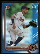 Fran Alduey 2022 Bowman 1st Edition #BPPF-39 Blue Foil Cleveland Guardians