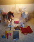 2 Vintage Barbie  Horses 1994 Mattel  plus accessories