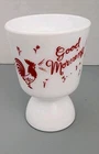 Vintage Indiana Hazel-Atlas Good Morning Rooster Egg Cup
