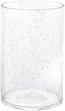A00001 Cylinder with Bottom Clear Bubble Glass Lamp Shade