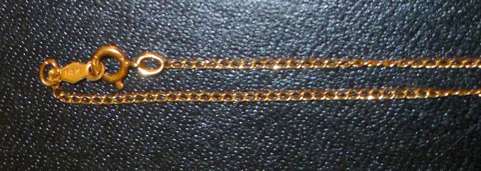 14K Gold Necklace + 14K Gold Pendant View 5