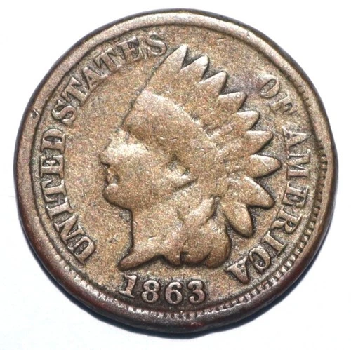1863 Indian Head Cent GOOD (P221)