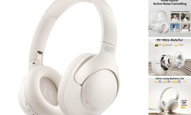 H3 ANC Over Ear Bluetooth 5.4 Headphones with Active Noise Cancelling