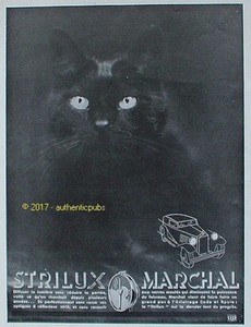 Details About Publicite Marchal Strilux Projecteur Phare Automobile Chat De 1931 Ad Pub Rare