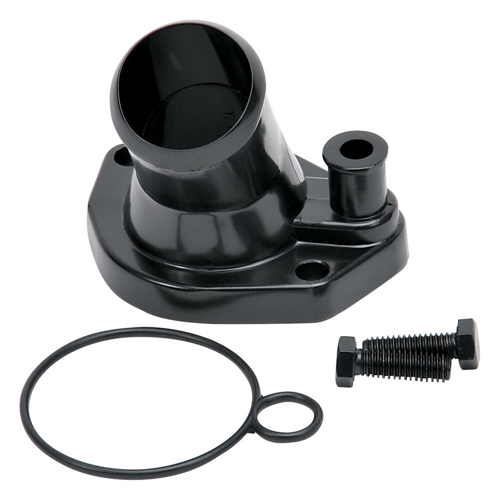 Edelbrock Water Neck - Steel Black SBF 289-351W Edelbrock Water Neck - Steel Black SBF 289-351W