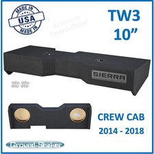 Gmc Sierra Crew Cab Sub Box 2015 For JL AUDIO TW3 10" Dual Sub Box
