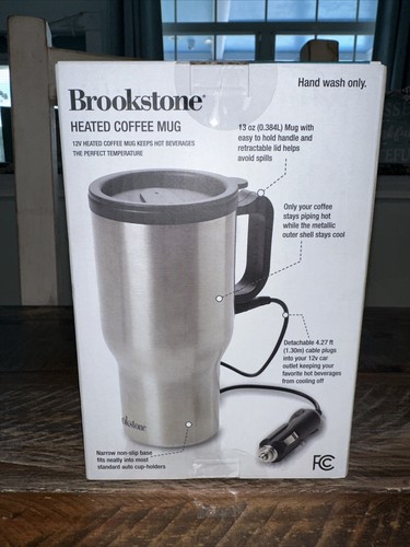 Coffee Mug Cup Car Auto Power Brookstone Heated - Picture 2 of 3