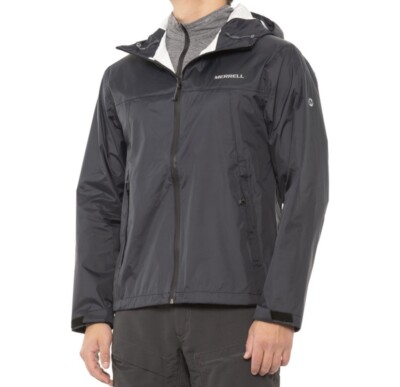 Merrell Fallon Mens Lightweight Waterproof Jacket Black 2XL NWT FREE SHIPPING!