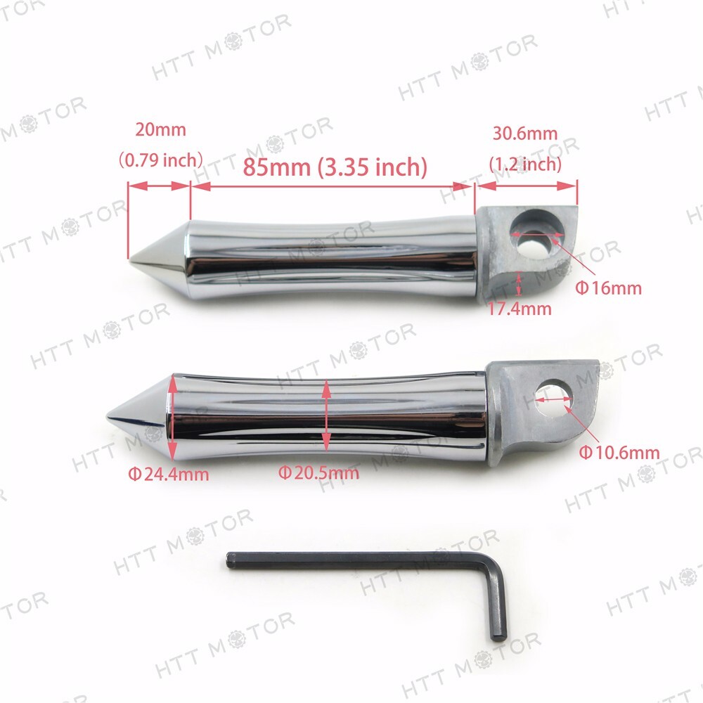 Chrome Footpegs For 1987-1995 Kawasaki ZX750 Ninja/ 1994-1998