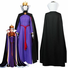 The Snow White Cosplay Queen Costume with Crown Evil Queen Gown