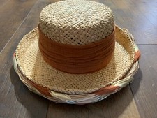 Women's Cappelli Brim Spring Church Easter Casual Straw Hat 12" TF