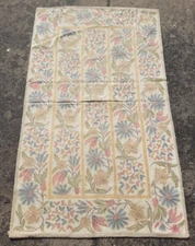 Vintage Hand Woven Traditional Kashmiri Multicolor Kilim Rug Carpet 145x85 cm