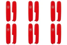 Lot of 6 Kits: Victorinox 91mm HANDLES Pre-Owned Excellent 2 Piece KIT in RED