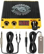 Mast LCD Dual Tattoo Machine Gun Power Supply Foot Pedal Clip Cord P077