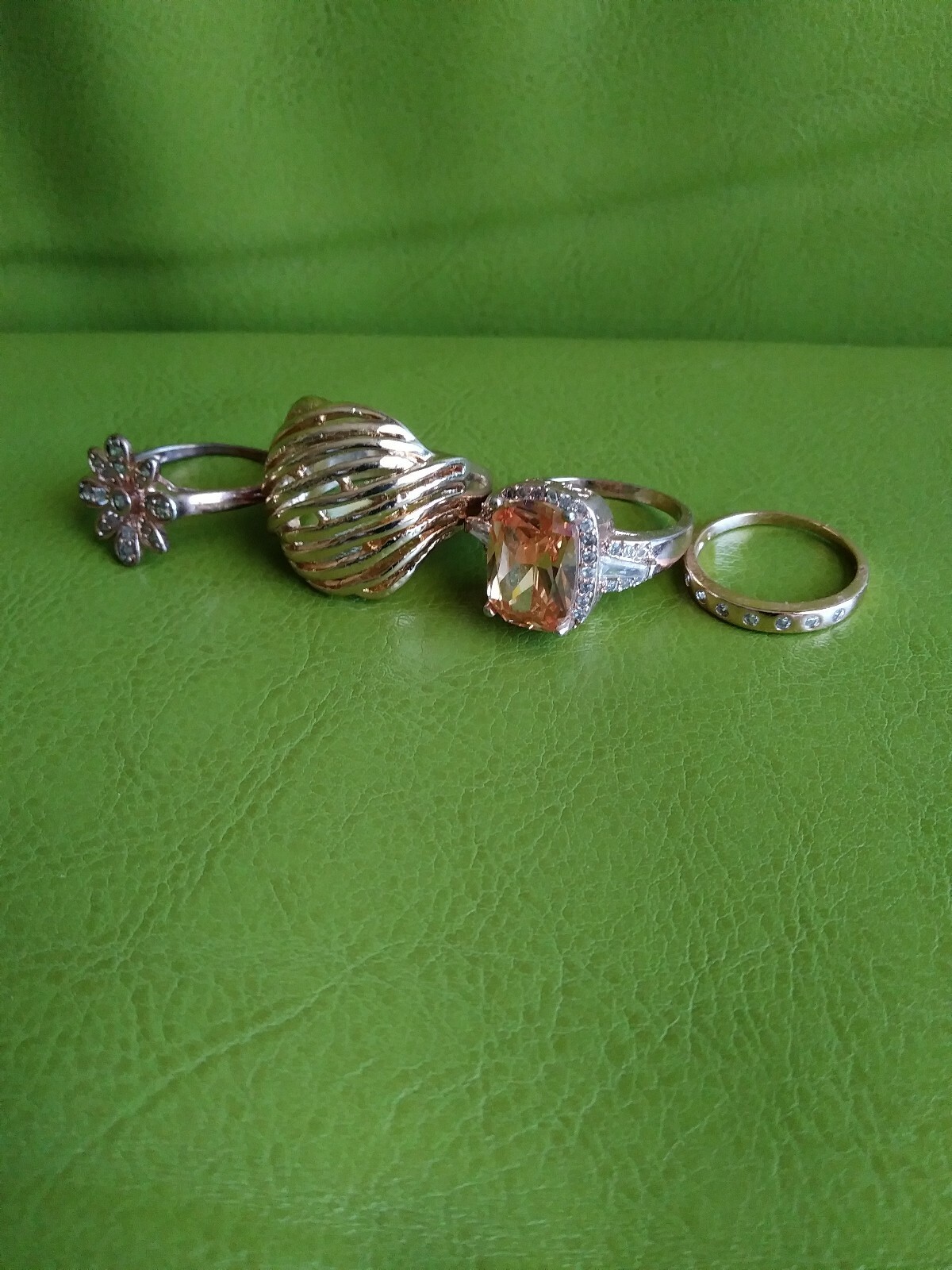 Rings Bronze colored Citrine Costume Jewelry Ring lot Size 9 eBay