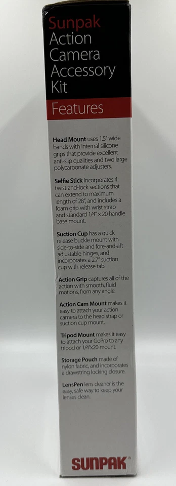 Sunpak Action Camera Accessory Kit GoPro Nikon Sony Accessories Mount - Image 4 of 4