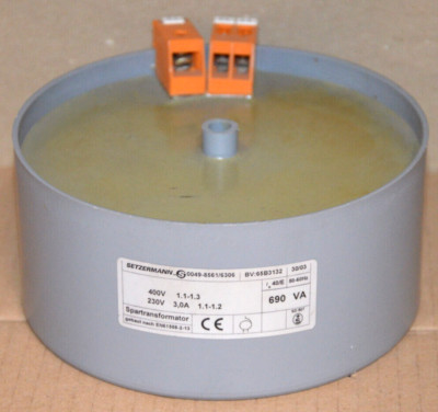 Setzermann 65B3132 Spartransformator pri. 400V sec. 230V 3.0A Transformator