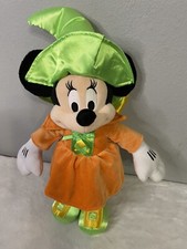 Disney Store Plushie Minnie Mouse Witch Costume Halloween 16  Plush Authentic