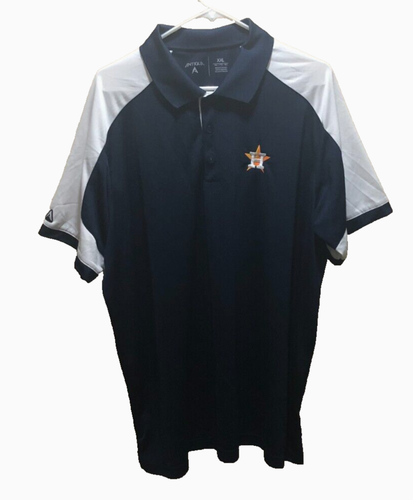 Camisa Polo 2XL Houston Astros MLB Vintage Años 90 Antigua Azul Marino Blanco Logo Equipo