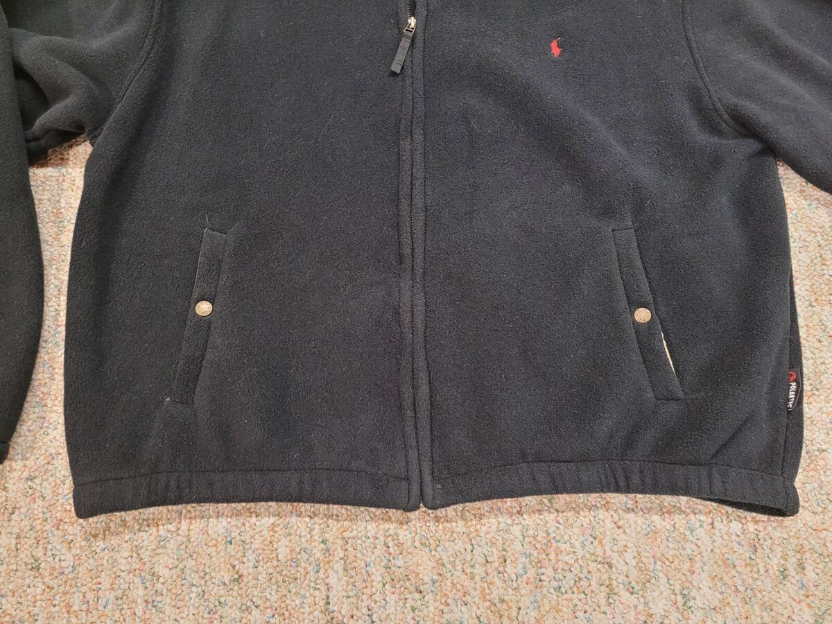 Vintage Polo Ralph Lauren Jacket Mens 2XL Black Full Zip Vintage Polo Ralph Lauren Jacket Mens 2XL Black Full Zip