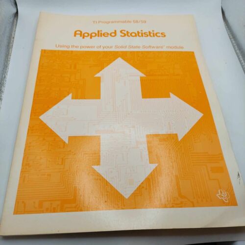 Texas Instruments TI-58 TI-59 Calculator Applied Statistics Manual Book 1977 - Picture 1 of 6