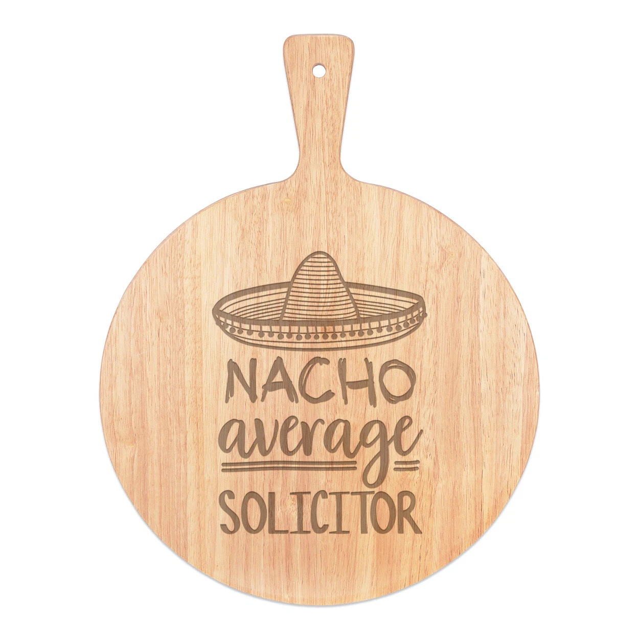 Nacho Average Solicitor Pizza Board Paddle Wooden Worlds Best Awesome Lawyer