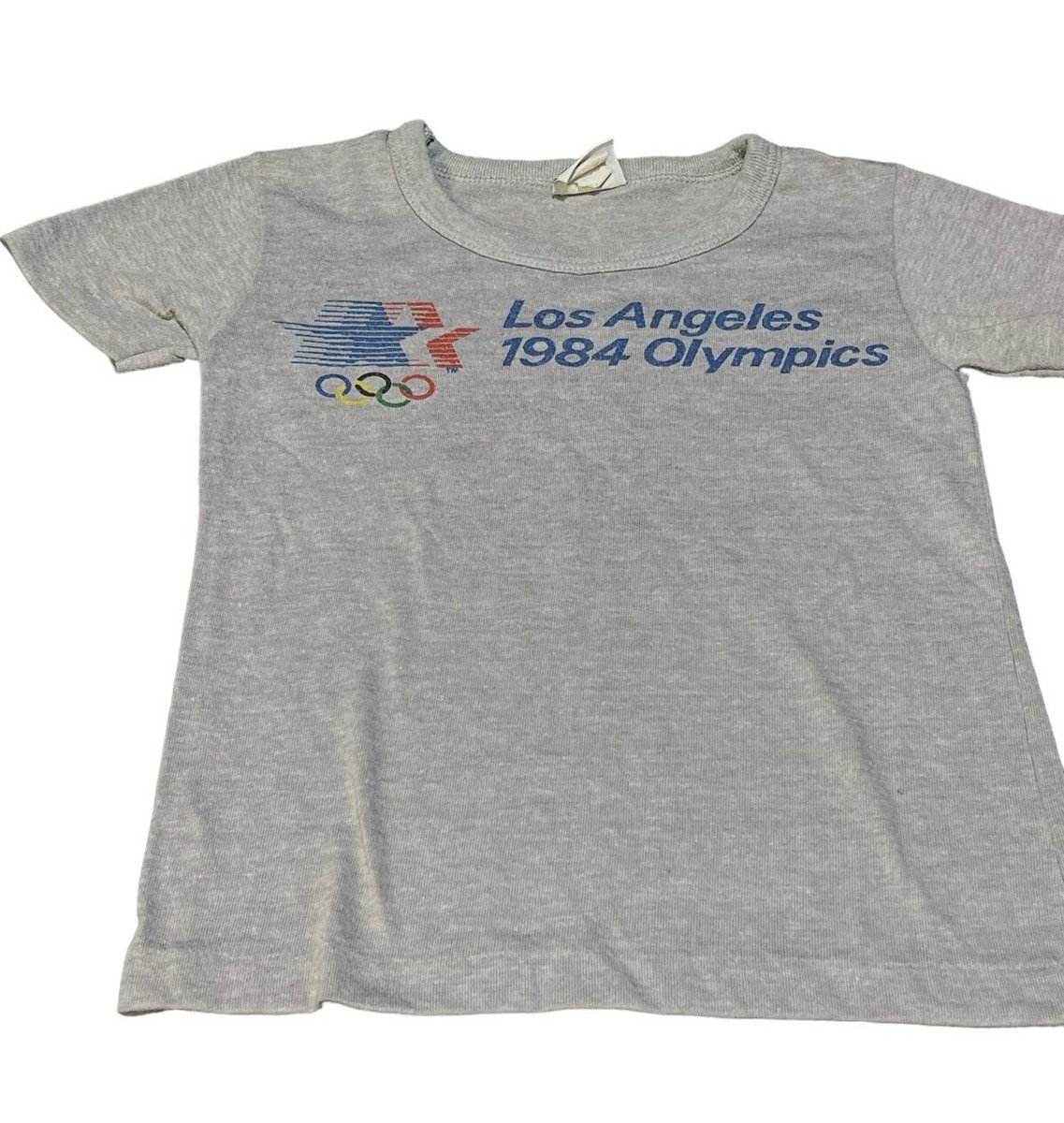 Vintage 80's Levi's Los Angeles 1984 Olympics Grey T Shirt Kids