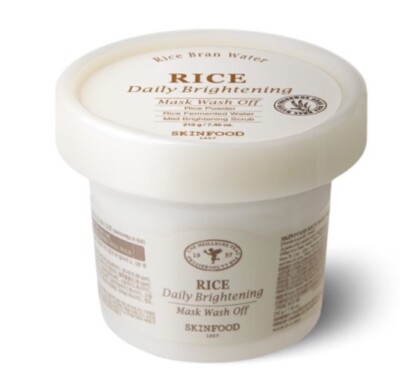 SKINFOOD Rice Daily Brightening Mask Wash Off 210g Gesichtsmaske Packung Pore...