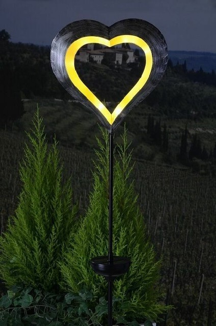 Solar Schwebendes Herz Gelb Solarleuchte 15731 Deko Garten Beleuchtung Liebe Gunstig Kaufen Ebay