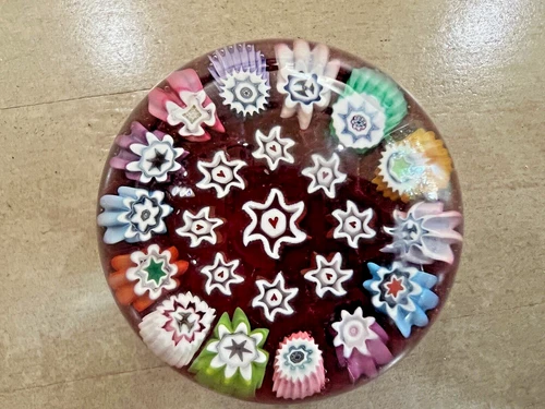 Peter McDougall Scotland All Different Canes Paperweight