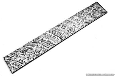 10'' HAND FORGED DAMASCUS STEEL BILLET/BAR ANNEALED MAKING SUPPLY FIRE PATTERNS