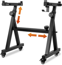 Piano Keyboard Stand Heavy Duty with Wheels and Stand Pads - Adjustable Portable