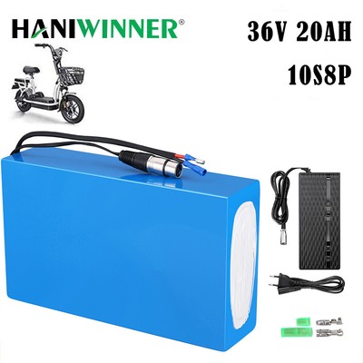 36V 20Ah 10S8P Elektro Fahrrad Roller Akku integriertes BMS mit Ladegerät