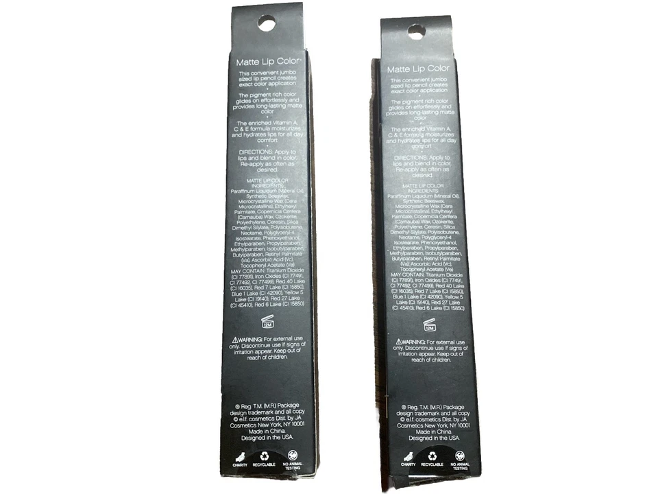 e.l.f.  Matte Lip Color #82465 Nearly Nude Lot of 2 In Box  /Sealed - Image 2 of 2