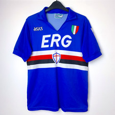 Maglia calcio originale Sampdoria 1991-1992 Home Maglia Calcio Asics