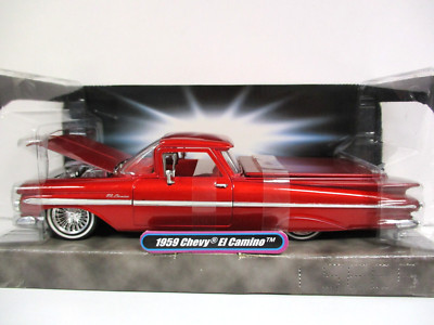 JADA - STREET LOW - 1959 CHEVROLET EL CAMINO LOWRIDER METALLIC RED 1/24 DIECAST