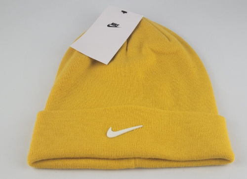 NIKE YOUTH BEANIE WITH WHITE NIKE SWOOSH FOLD OVER STYLE - Picture 1 of 6