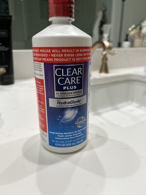 Clear Care Plus HydraGlyde Cleaning Disinfecting Solution 360mL No Box Exp 06/23