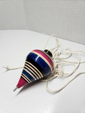 Traditional Mexican Wooden Trompo Spinning Top Toy