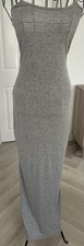 PrettyLittleThing Grey Strappy Maxi Dress UK Size 6 Excellent Condition Summer